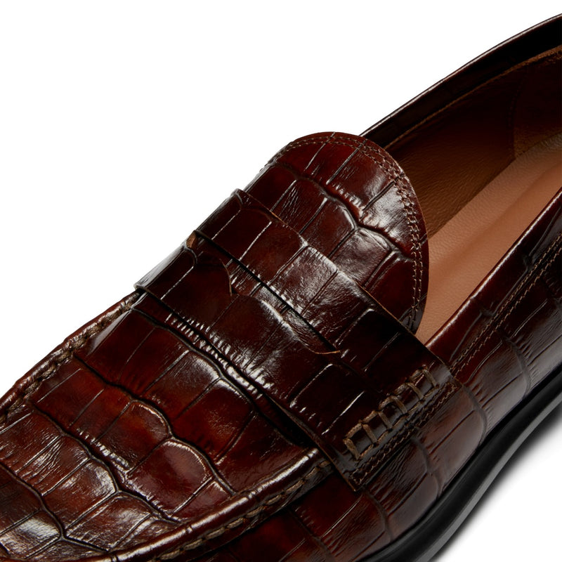 Isabel Bernard Vendôme Blandine croco brown calfskin leather loafers IB51015-230-37-zoom-