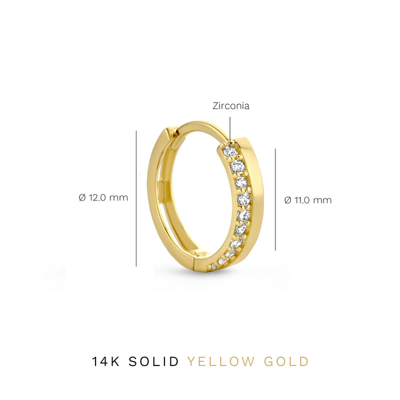 Isabel Bernard Rivoli Esmée 14 Carat Golden KlapHoop Earrings IB360201-zoom-