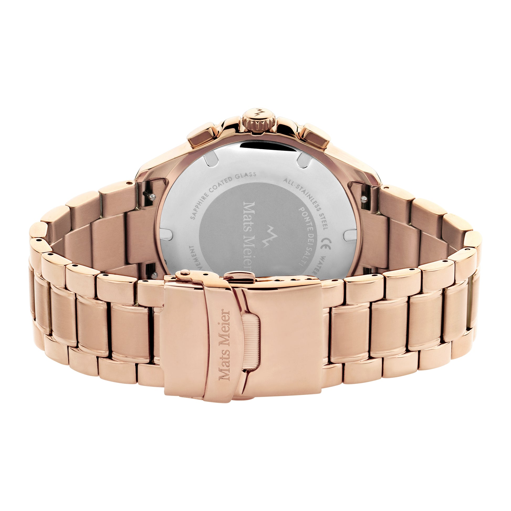 Mats Meier Ponte dei Salti Chronograph Men'sWatch Roesgoldcoloured and Black MM00510