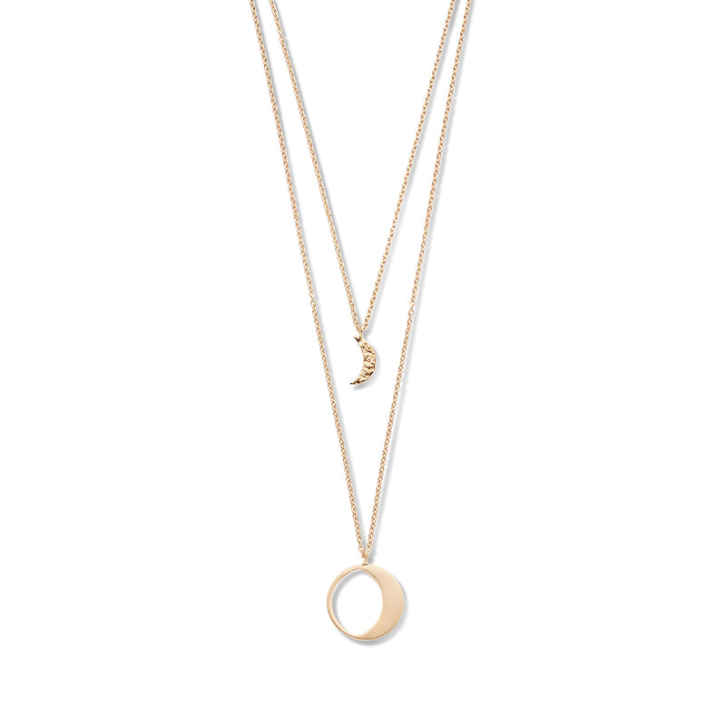 Violet Hamden Luminous Luna Rosegold Necklace VH10105 (Adjustable between 40-50 cm)-zoom-