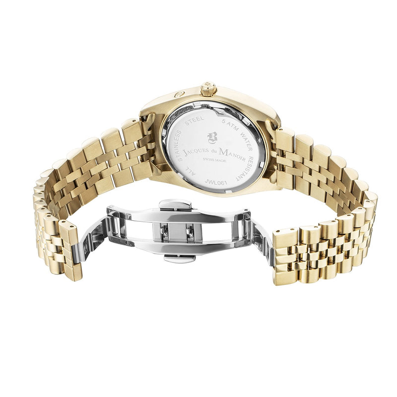 Jacques du Manoir Inspiration Multifunction Gold-Coloured Stainless Steel Unisex Watch JWN06103-zoom-
