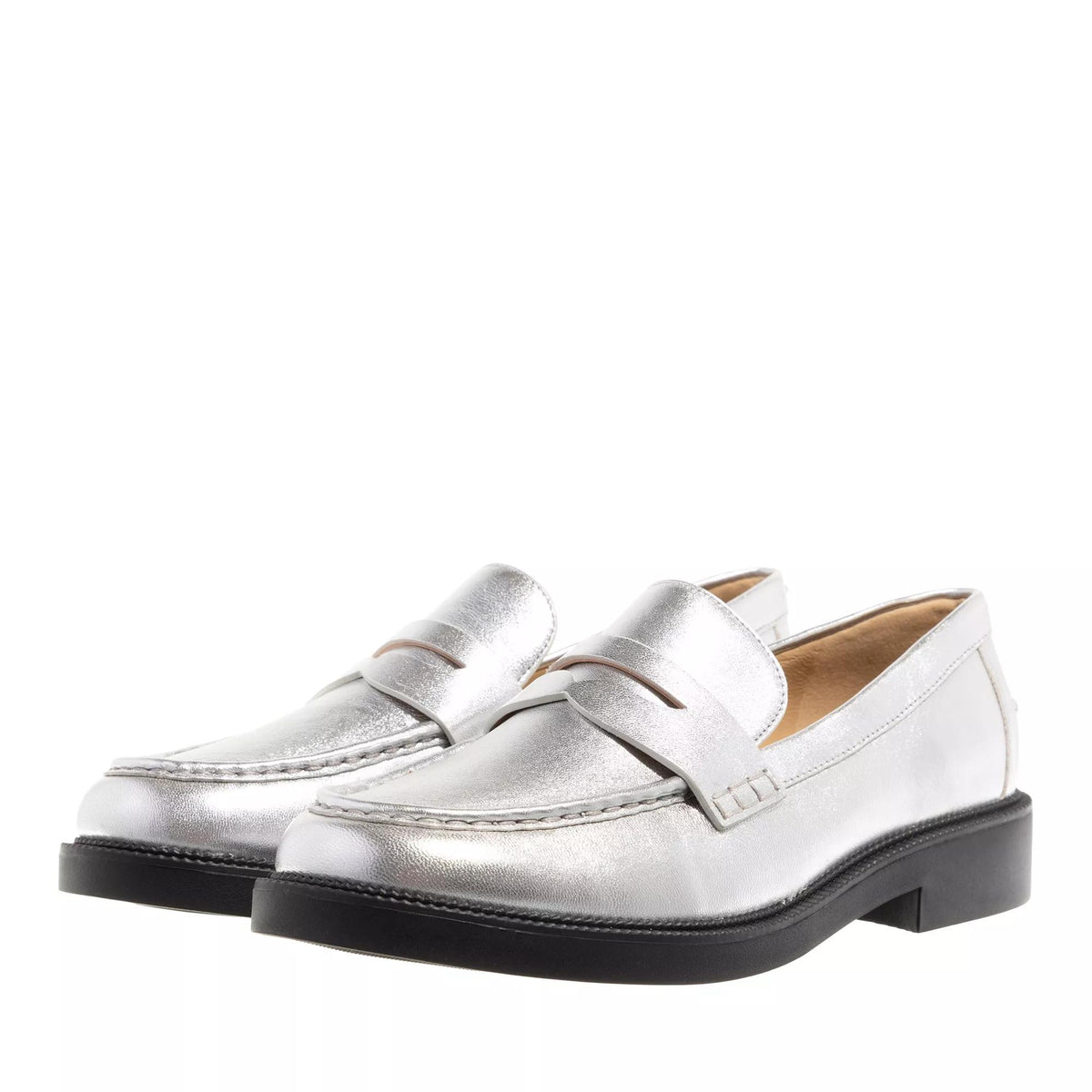 Michael Kors Zilveren Leren Loafers 2001-A0376637_38