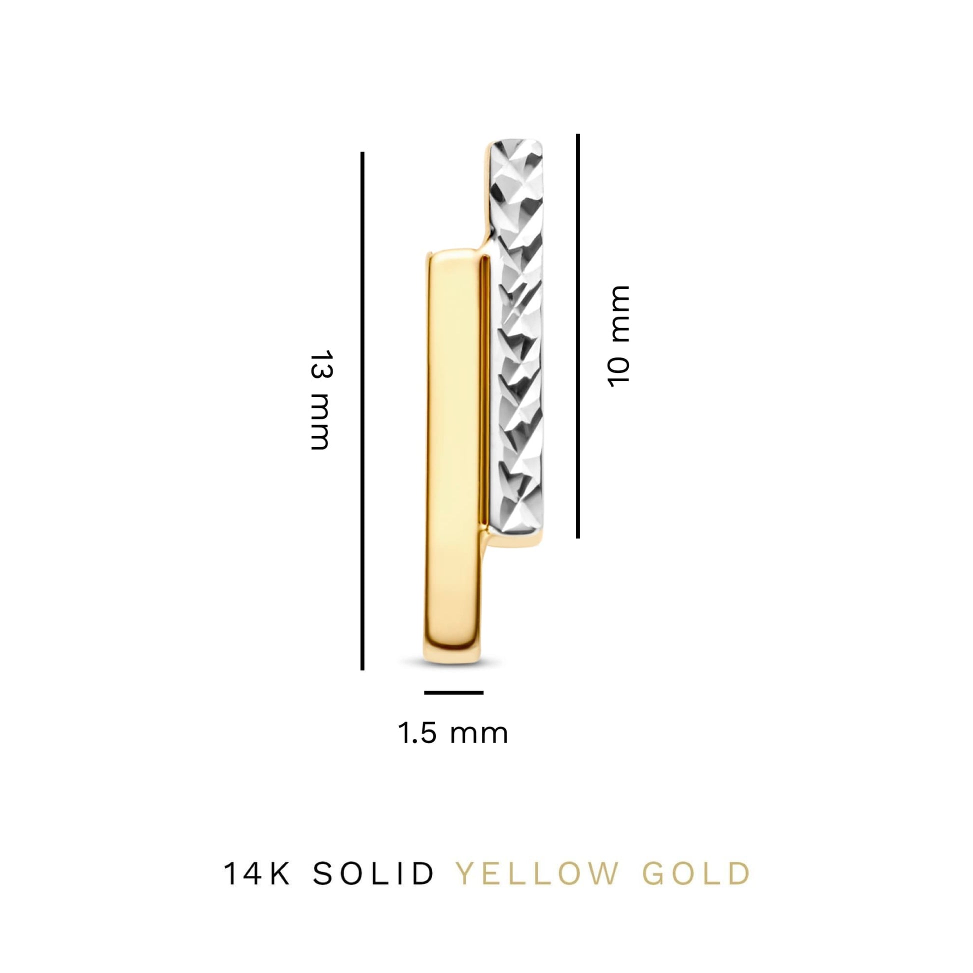 Isabel Bernard Le Marais Alice 14 Carat Golden Ear Studs IB360216