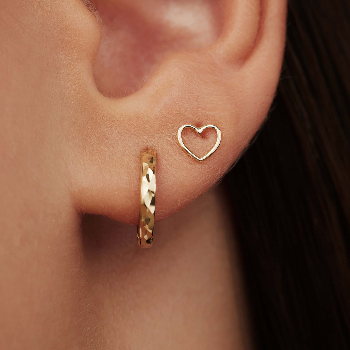 Isabel Bernard Belleville Amore 14 Carat Golden Ear Studs IB360232