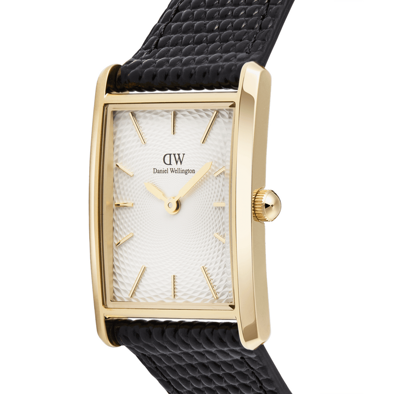 Daniel Wellington Bound Black Lizard White Guilloche Unisex Watch DW00100899-zoom-