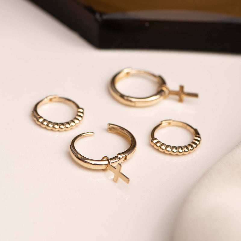 Isabel Bernard Monceau Solange 14 Carat Golden Hoop Earrings IB360154-zoom-