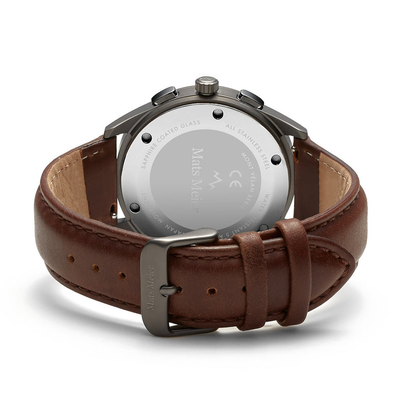 Mats Meier Mont Vélan Chrono Grijs/Brown Watch MM10005-zoom-
