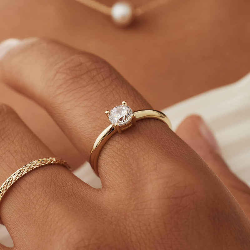 Isabel Bernard Le Marais Soleil 14 Carat Gold Ring IB330068-50 (size: 50)-zoom-