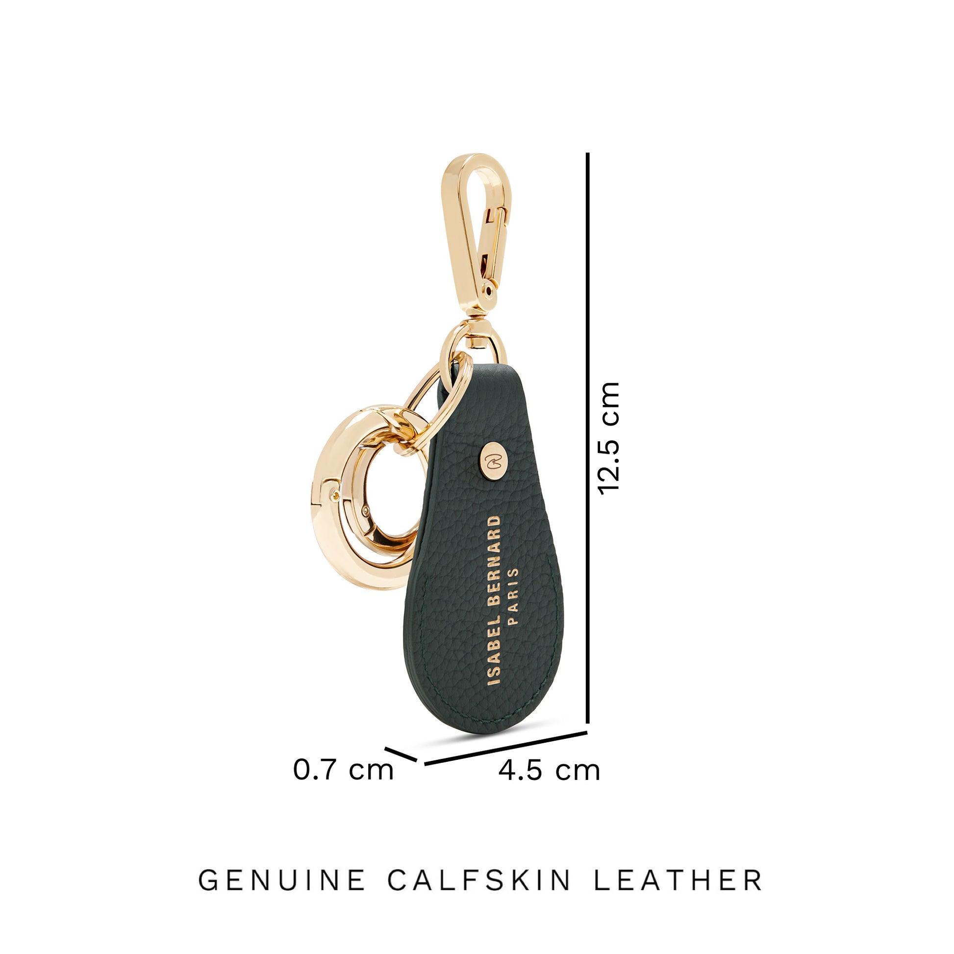 Isabel Bernard Honoré Filou Green Calfskin Airtag Key Pendant IB66000-061