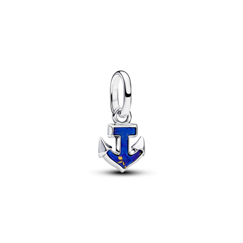 Pandora ME 925 Sterling Silver Blue Anchor Mini Dangle Charm 794610C01-zoom-
