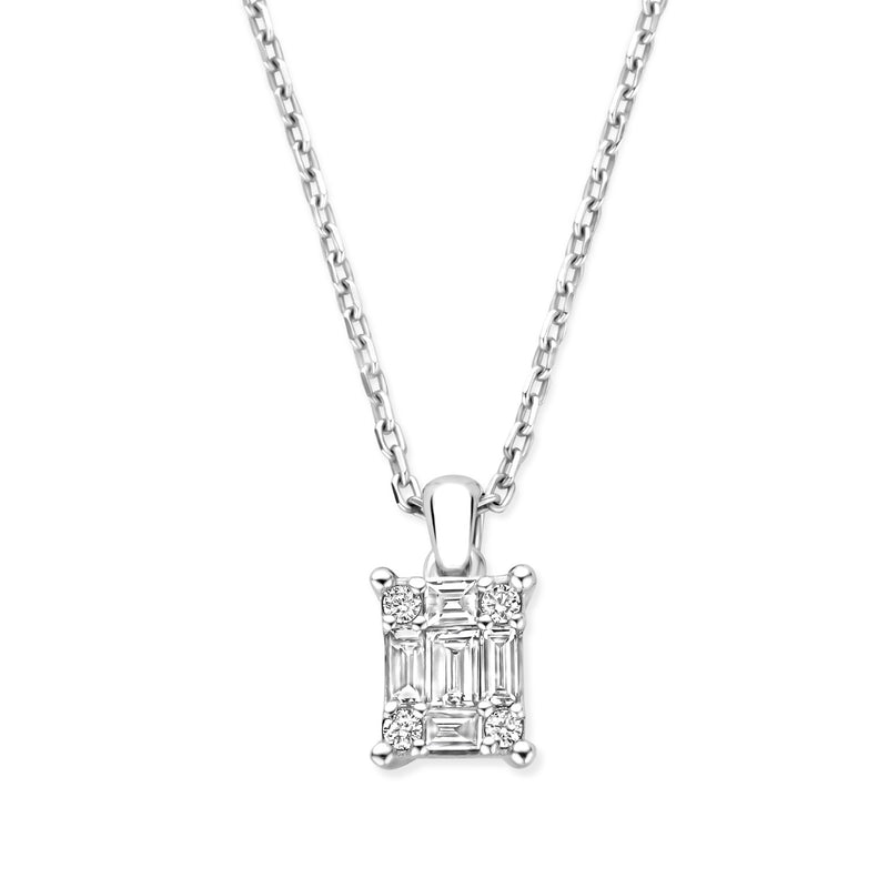 Isabel Bernard De la Paix Maxime 14 karat whitegold necklace with diamond 0.13 carat IBD350023-zoom-
