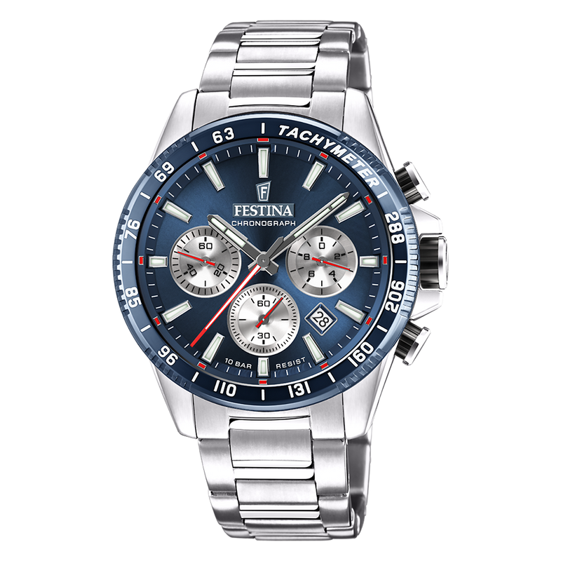 Festina Timeless Chrono Silver Watch F20560-2-zoom-