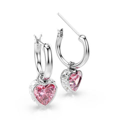 Swarovski Chroma Silver-Tone Earrings with Pink Accents 5757814