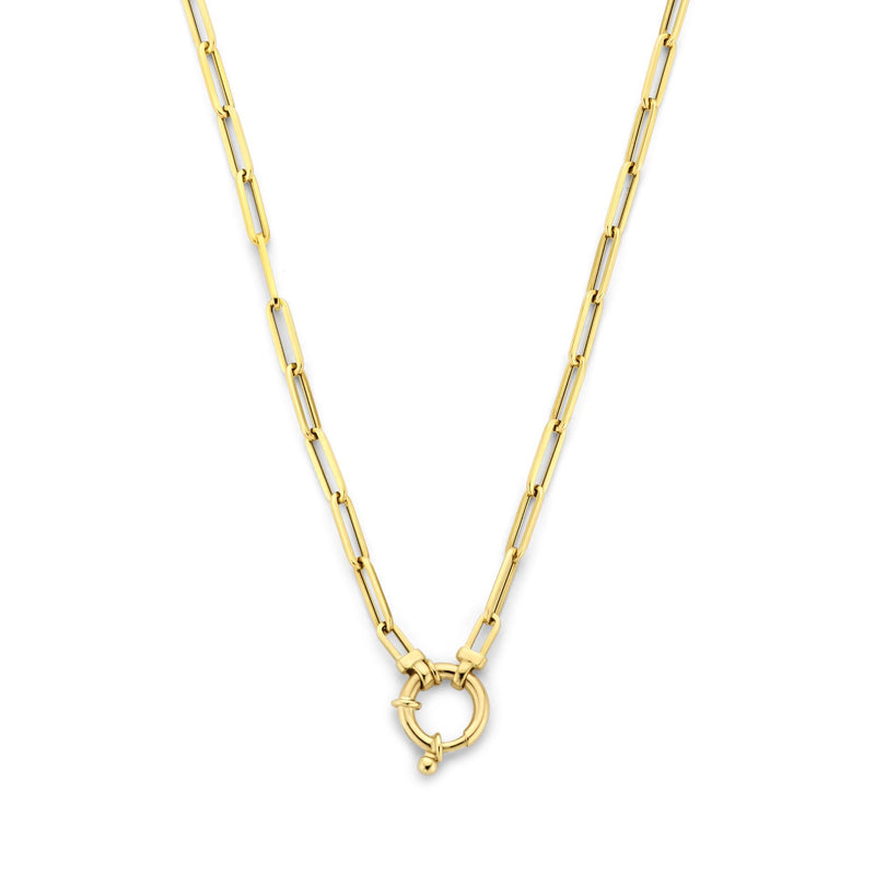 Isabel Bernard Aidee Odile 14 Carat Golden Schakel Necklace IB340160-zoom-