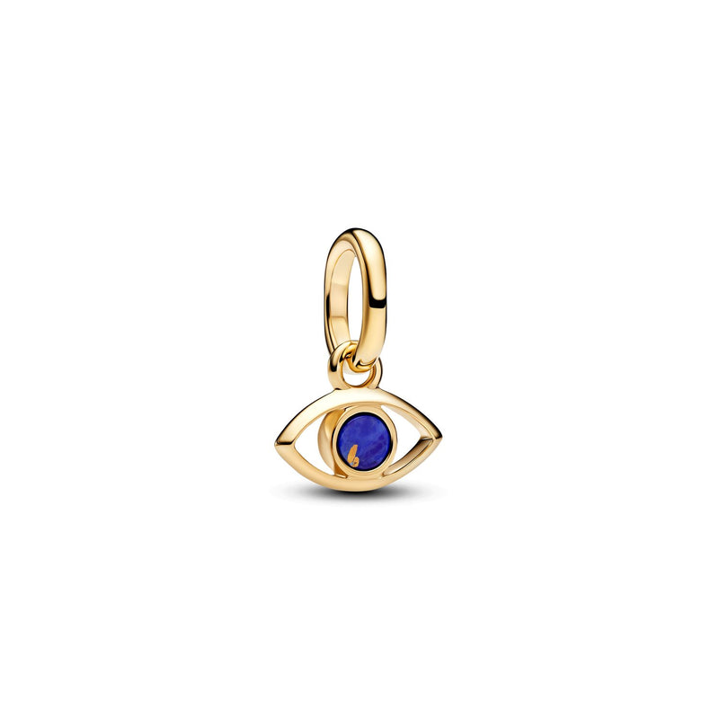 Pandora ME Gold Plated Blue Evil Eye Mini Dangle Charm 764609C01-zoom-