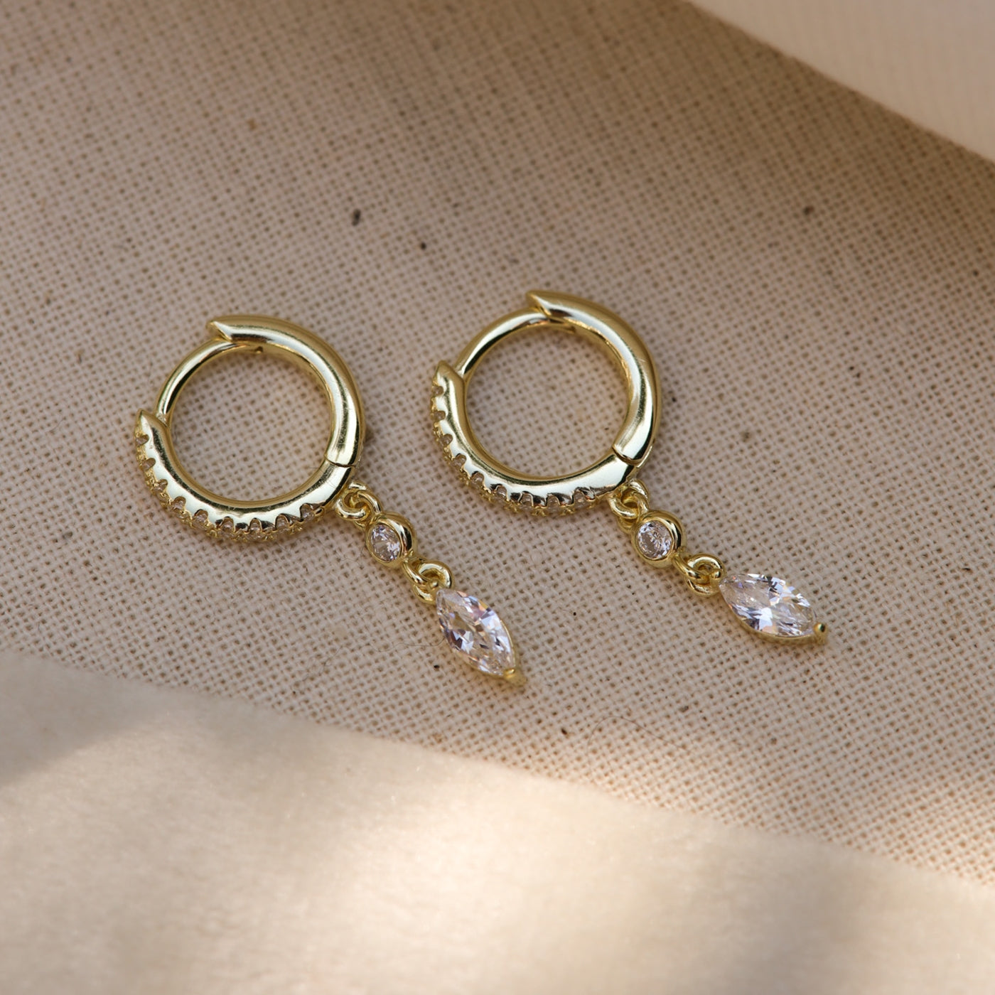 Karma Hoops Gold Hoop Earrings A68GP