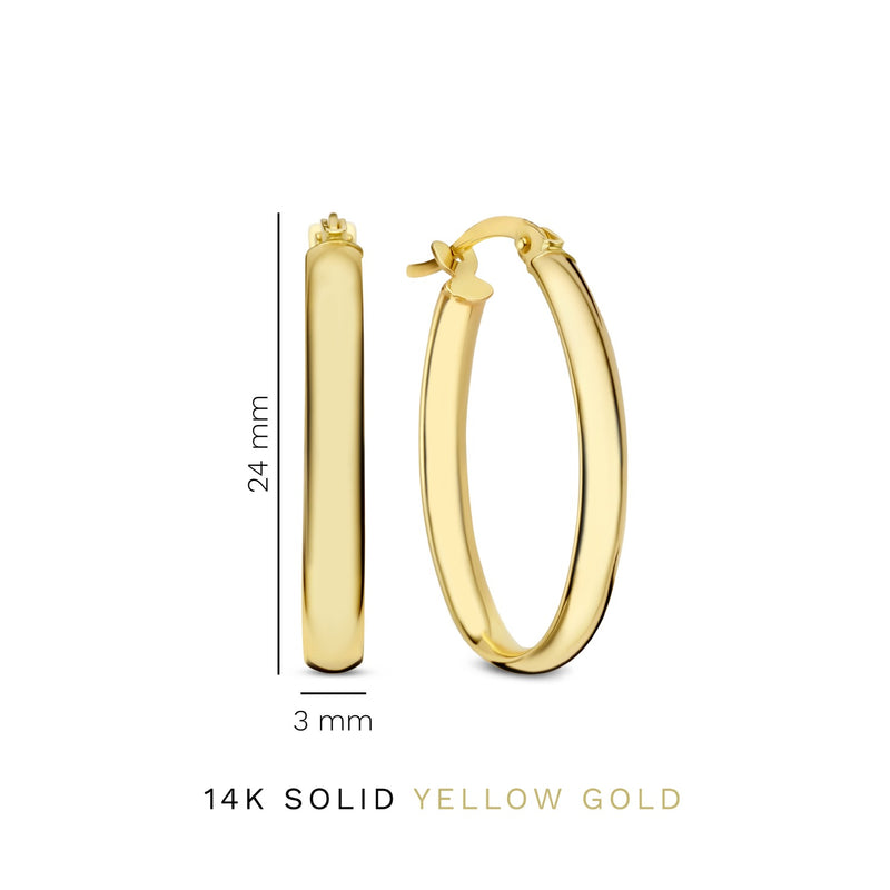 Isabel Bernard Rivoli Flori 14 carat Gold Hoop Earrings IB360254-zoom-