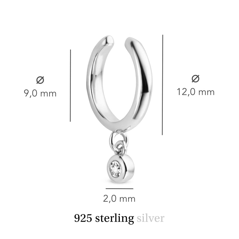 Violet Hamden Venus 925 Sterling Zilveren Ear Cuff Met Geboortesteen VH370001-MAR-zoom-