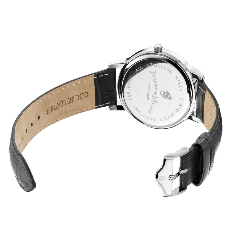 Jacques Du Manoir Genesis Gents Silver Pattern Men's Watch JWG04801-zoom-