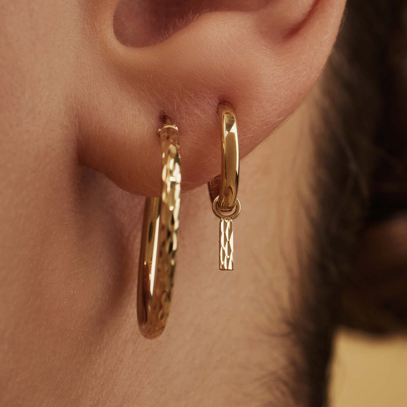 Isabel Bernard Rivoli Laura 14 Carat Golden Hoop Earrings IB360150-zoom-