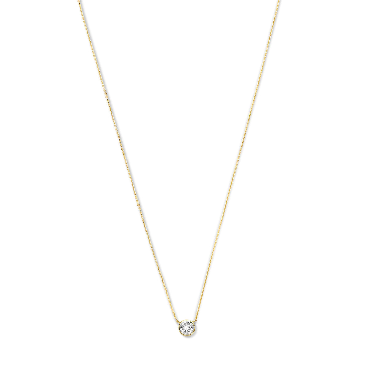 Violet Hamden Venus 925 Sterling Silver Gold-coloured Necklace with Birthstone VH340010-MAR