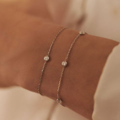 Isabel Bernard De la Paix Alfie 14 Carat Whitegold Bracelet | diamond 0.12 ct | IBD320003