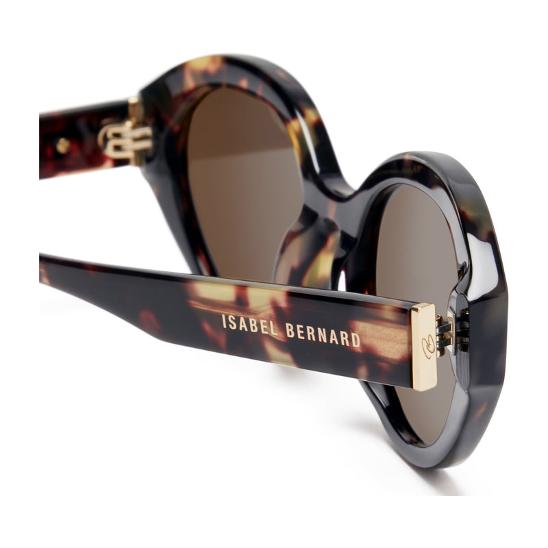 Isabel Bernard La Villette Rosaire Brown Tortoise Ovale Sunglasses IB400002-04-14-zoom-