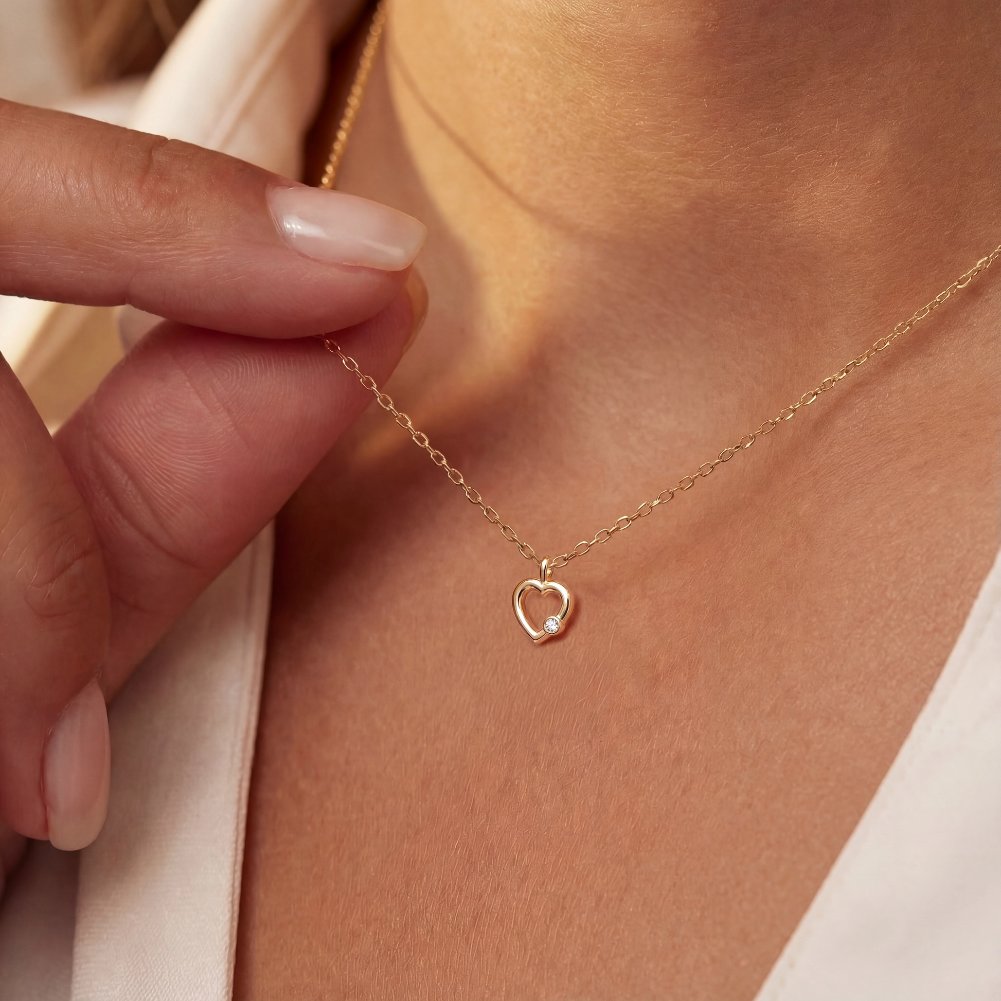 Isabel Bernard De La Paix Amore Necklace With Diamond 0.01 Carat IBD350033