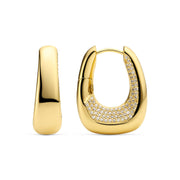 Sif Jakobs Gold Plated Borsa Grande Earrings SJ-E2621-CZ-YG