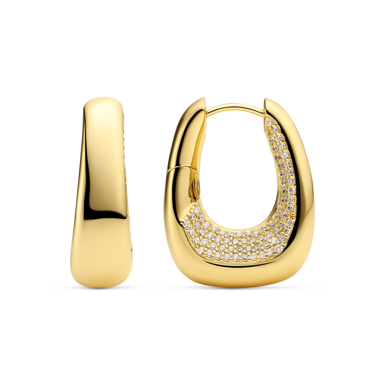 Sif Jakobs Gold Plated Borsa Grande Earrings SJ-E2621-CZ-YG