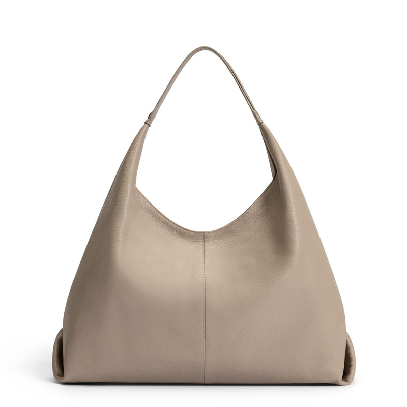 Isabel Bernard Honoré Grace taupe calfskin leather shoulder bag IB25093-078-zoom-
