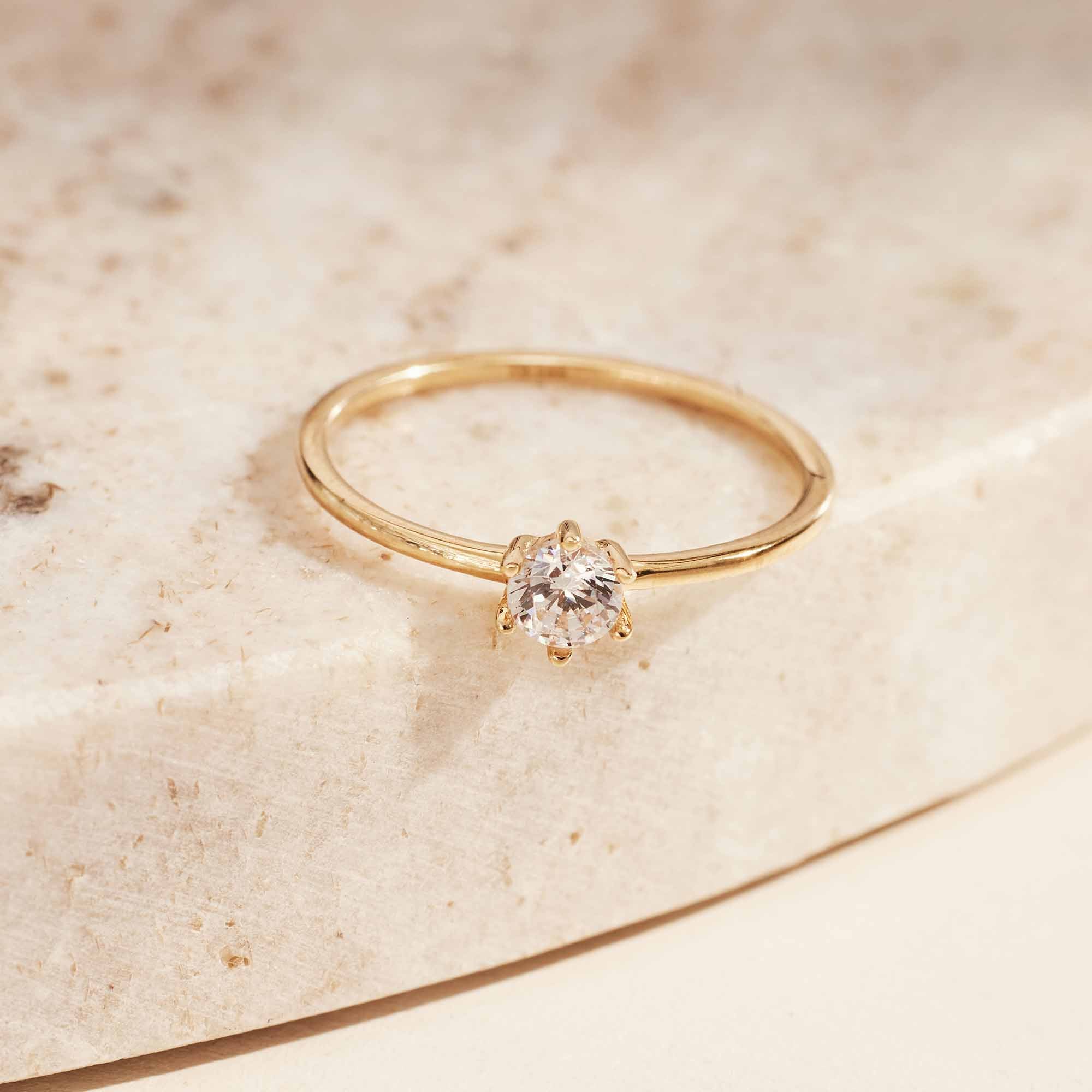 Isabel Bernard 14 Carat Golden Le Marais Abelle Ring IB330001-50 (size: 50)