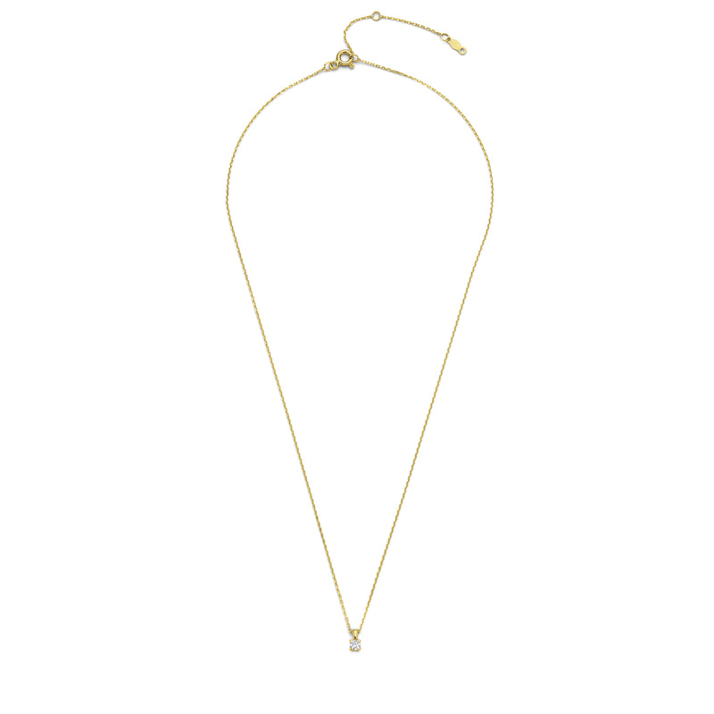 Isabel Bernard De la Paix Christine 14 Carat Golden Necklace | diamond 0.10 ct | IBD350003-zoom-