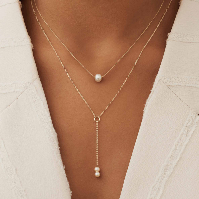 Isabel Bernard Belleville Luna 14 Carat Golden Necklace IB340024 (Length: 40.00-45.00 cm)-zoom-