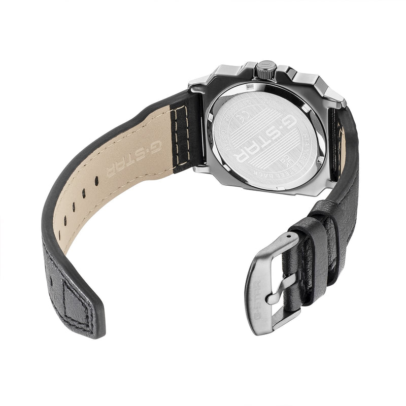 G-STAR Cube Black Leather Men's Watch GSW.508.02-zoom-