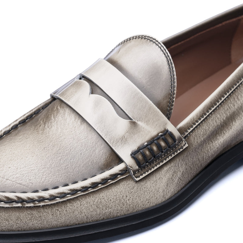 Isabel Bernard Vendôme Blandine cream spazzolato leather loafers IB51015-638-39-zoom-