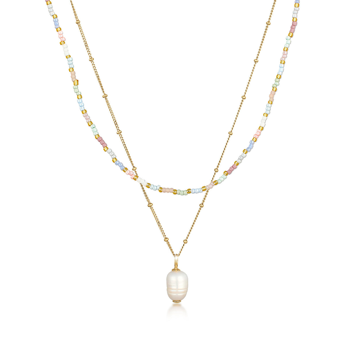Elli 925 Sterling Silver Layered with Pearl 2004-BF-0008209-001