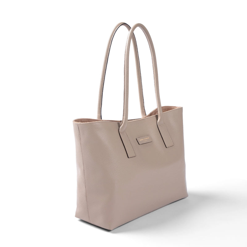 Isabel Bernard Honoré Elin Taupe calfskin leather shoulder bag IB25111-078-zoom-