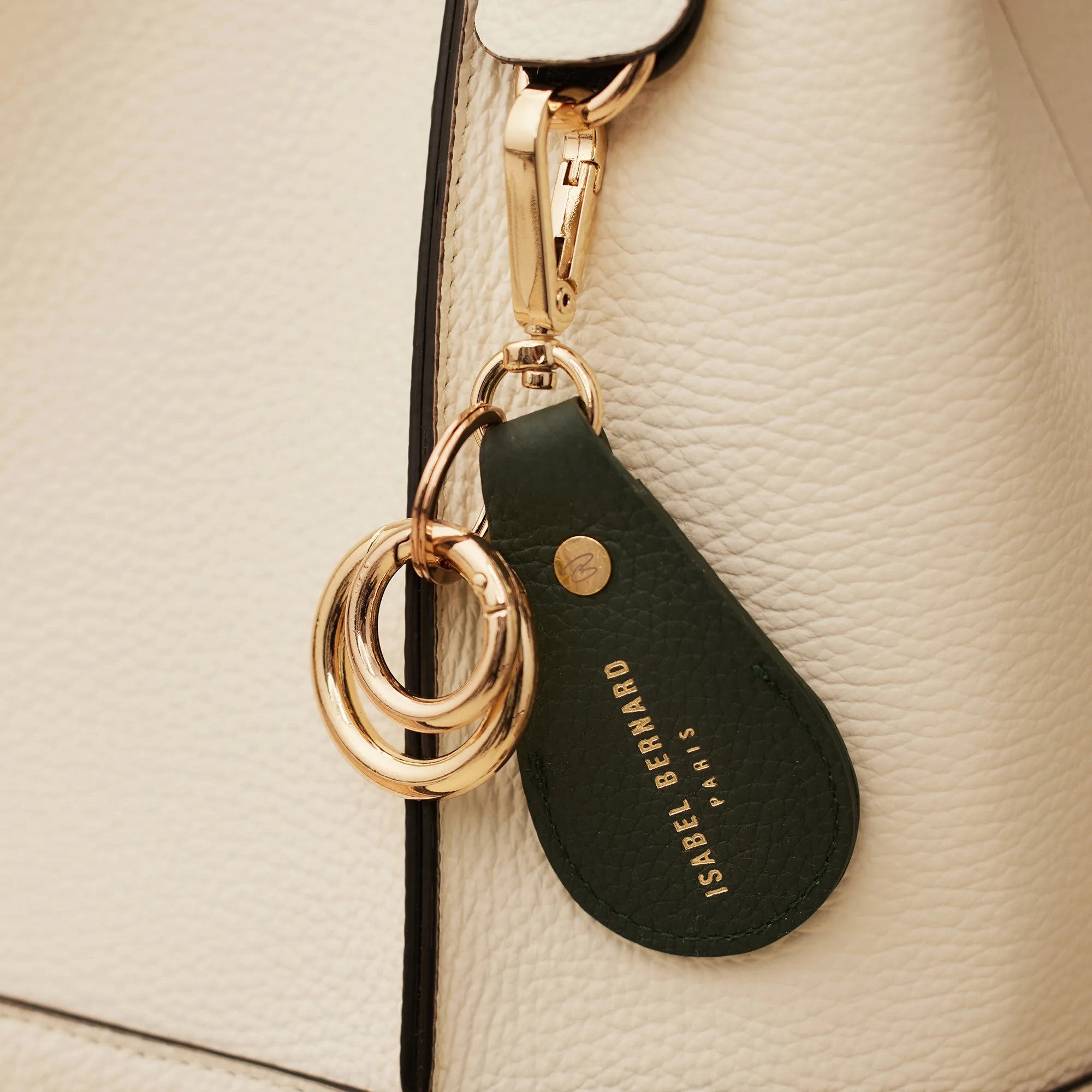Isabel Bernard Honoré Filou Green Calfskin Airtag Key Pendant IB66000-061