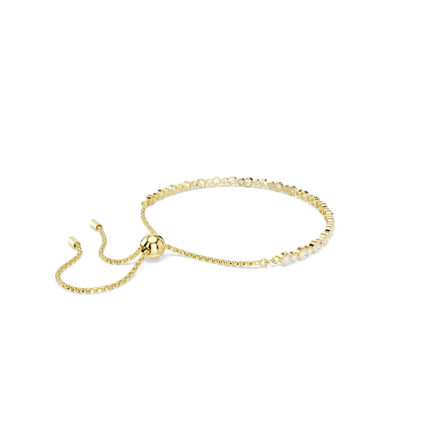 ☆ SWAROVSKI ☆ GOLDブレスレット ☆ Swarovski Remix Collection strand, Round cut, White, Gold-tone plated