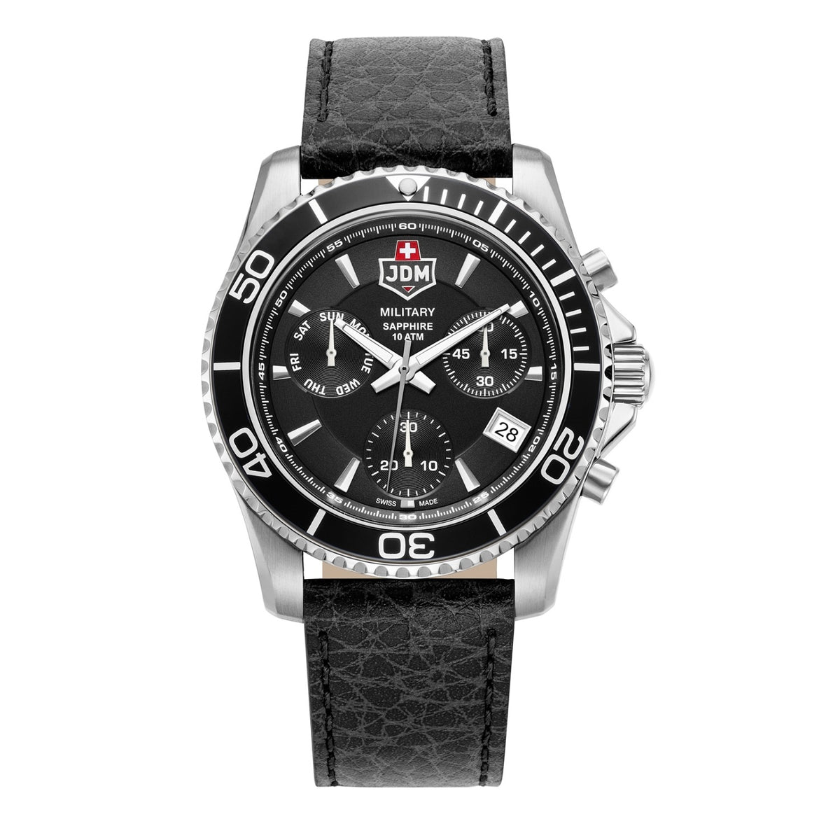 JDM Military Sierra Chrono Black Men's Watch JDM-WG019-05