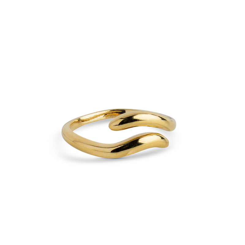 ENAMEL Copenhagen Recycled 925 Sterling Silver Gold Plated Adjustable Ring R100G-48-zoom-