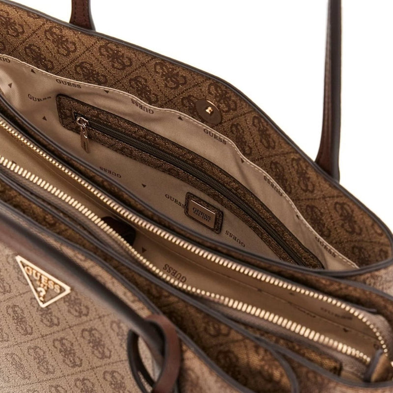Guess Noelle Latte Logo Brown Tech Shopper HWBG96-72260-LGW-zoom-