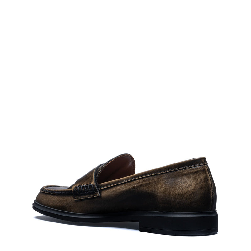 Isabel Bernard Vendôme Blandine mocha spazzolato leather loafers IB51015-639-36-zoom-