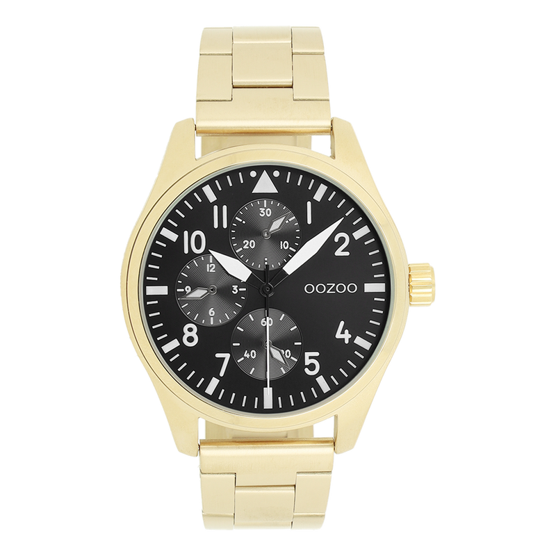 OOZOO Timepieces Gold and Black Men's Watch C11507-zoom-