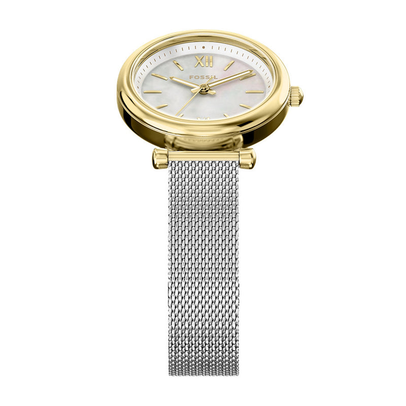Fossil Carlie Round White Dial Watch ES5463-zoom-