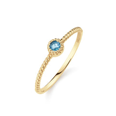 Jackie Gold Grimaldi London Blue Topaz 14 Karat Gold Ring 585 JKR25.512-52
