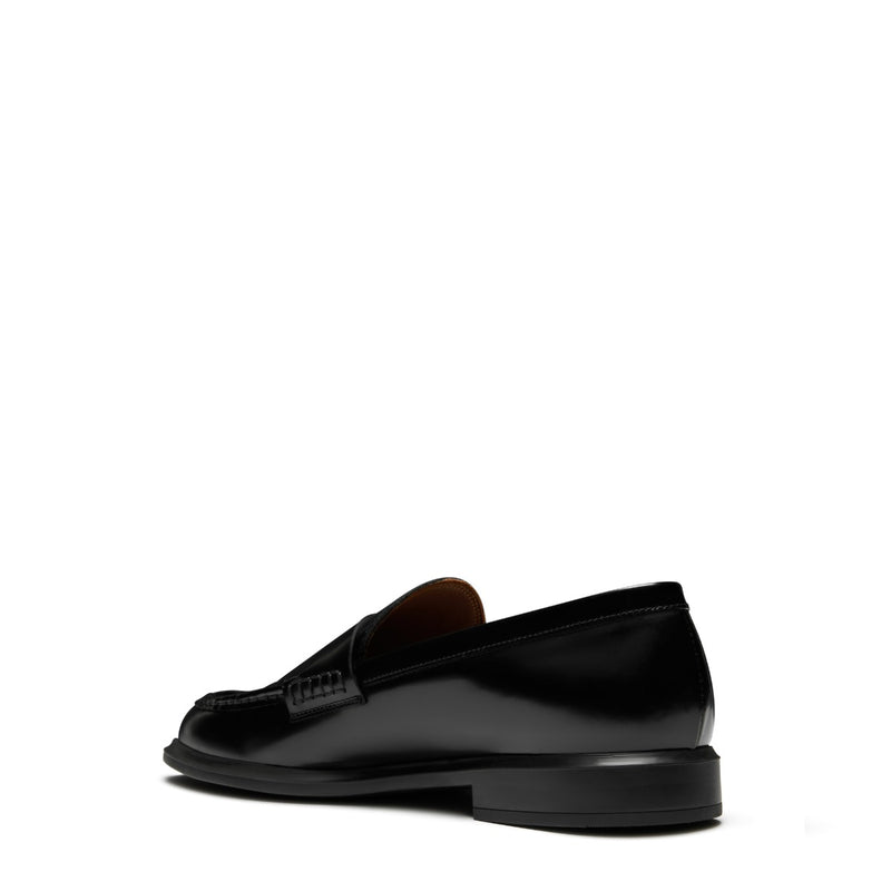 Isabel Bernard Vendôme Blandine black spazzolato leather loafers IB51015-601-37-zoom-