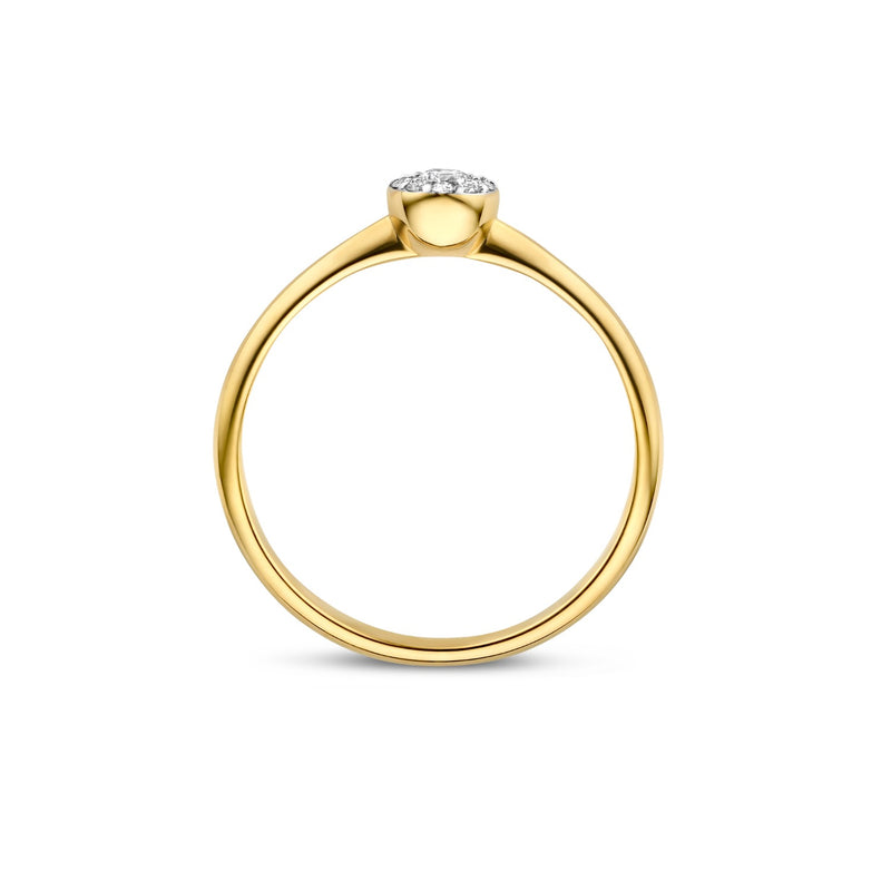 Isabel Bernard De la Paix Viviane 14 karat gold ring with diamond 0.11 carat IBD330037-50-zoom-