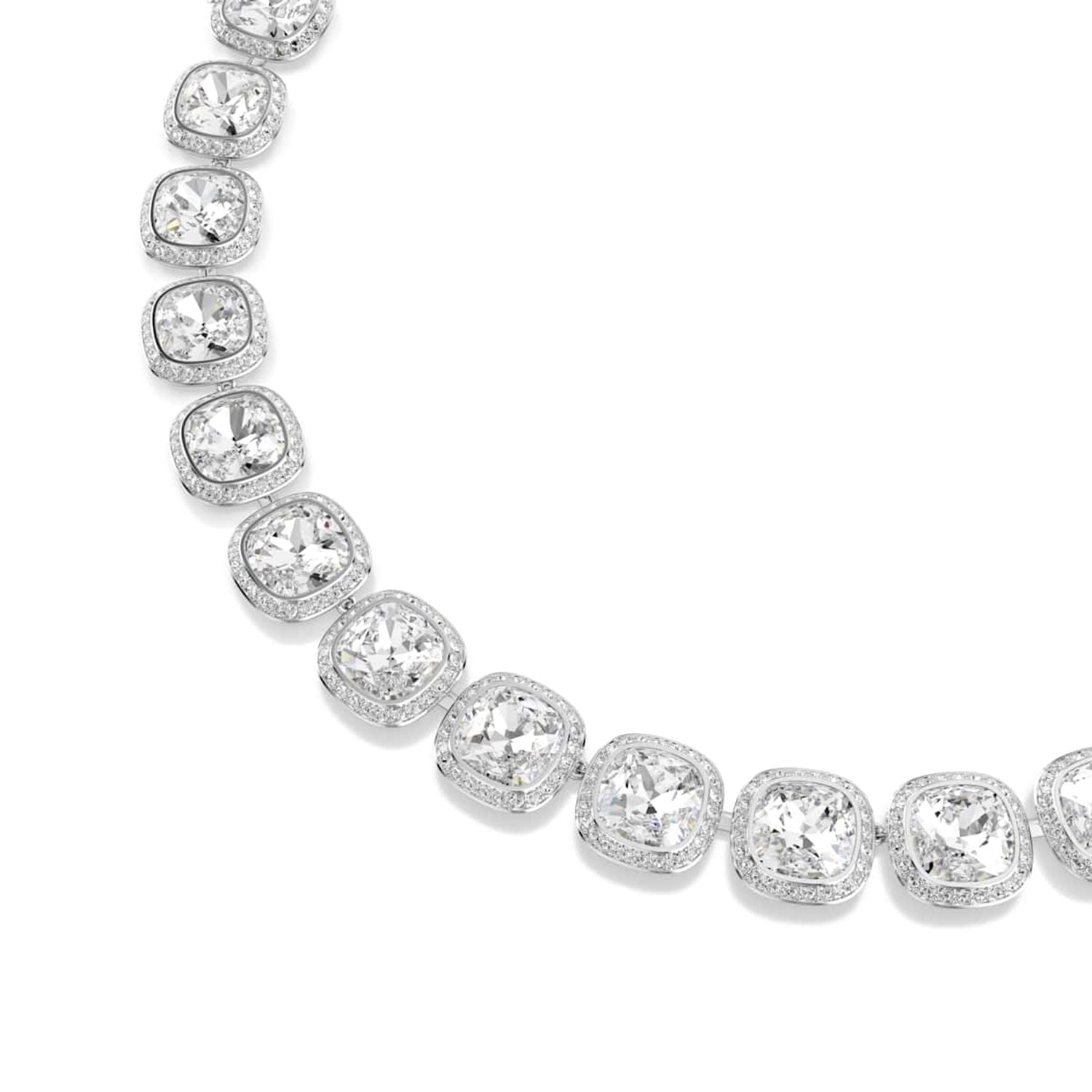 Swarovski Una Angelic Cushion Silver-Tone Necklace 5751326